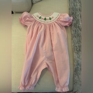 Petit Bebe Christmas Smock 3M Girl